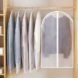 SPETLEK 10Pcs Clear Polythene Garment Covers Suit Dress Coat Dust Protector - thumbnail 1