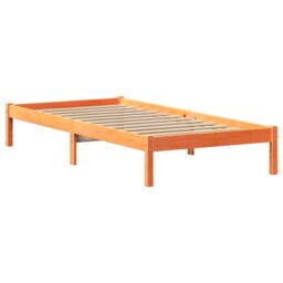Berkfield Home Bookcase Bed without Mattress Wax Brown 100x200 cm Solid Wood Pine - thumbnail 5