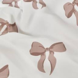 OHS Bows Microfibre Reversible Bedding Set Duvet Cover with Pillowcase in Taupe - Size: King - thumbnail 4