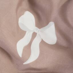 OHS Bows Microfibre Reversible Bedding Set Duvet Cover with Pillowcase in Taupe - Size: King - thumbnail 5