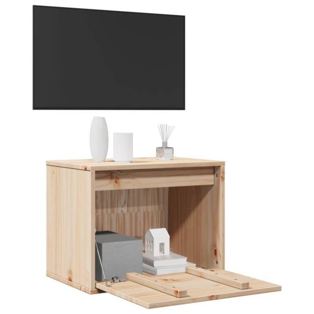 Berkfield Home Wall Cabinet 45x30x35 cm Solid Pinewood in Light Tan - Size: 45 x 30 x 35 cm - image 1