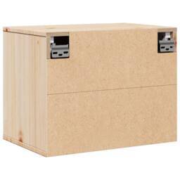 Berkfield Home Wall Cabinet 45x30x35 cm Solid Pinewood in Light Tan - Size: 45 x 30 x 35 cm - thumbnail 7