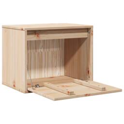 Berkfield Home Wall Cabinet 45x30x35 cm Solid Pinewood in Light Tan - Size: 45 x 30 x 35 cm - thumbnail 5