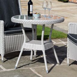 Rowlinsons Prestbury Bistro Set - Aluminium - L68 x W64 x H95 cm - Natural in Stone - thumbnail 3
