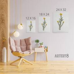 "Artery8 Sansom Smooth Parrot Pea Botanical Illustration Canvas Wall Art Print in White - Size: W12"" x H16""" - thumbnail 4