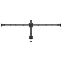 Berkfield Home Triple Monitor Stand Black Steel VESA 75/100 mm - thumbnail 5
