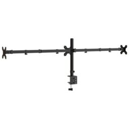 Berkfield Home Triple Monitor Stand Black Steel VESA 75/100 mm - thumbnail 6