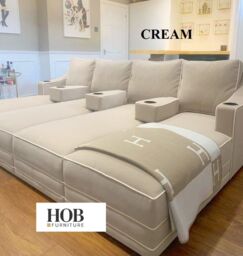 HOB Furniture Viva Luxury Cinema Sofa 14ft x 6ft in Cream
