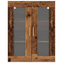 Berkfield Home Hanging Wall Cabinet Old Wood 69.5x34x90 cm in Brown - thumbnail 4
