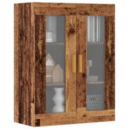 Berkfield Home Hanging Wall Cabinet Old Wood 69.5x34x90 cm in Brown - thumbnail 2