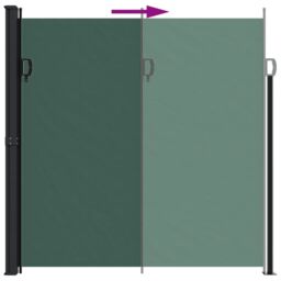 Berkfield Home Retractable Side Awning Dark Green 200x600 cm - thumbnail 5
