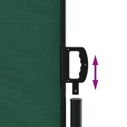 Berkfield Home Retractable Side Awning Dark Green 200x600 cm - thumbnail 6