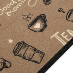 Berkfield Home Kitchen Rug Washable Morning Brown 60x300 cm Velvet - thumbnail 3