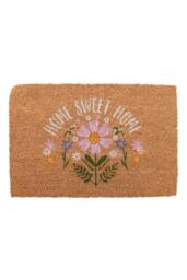 "KDMD Natural Daisy ""Home Sweet Home"" Doormat - Brighten Your Doorstep in Brown - Size: Medium" - thumbnail 2