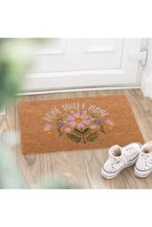 "KDMD Natural Daisy ""Home Sweet Home"" Doormat - Brighten Your Doorstep in Brown - Size: Medium" - thumbnail 1