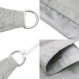 Berkfield Home Sun Shade Sail Light Grey 5x3 m 100% Polyester Oxford - thumbnail 6
