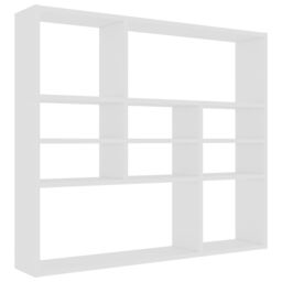 Berkfield Home Wall Shelf White 90x16x78 cm Engineered Wood - Size: 90 x 16 x 78 cm - thumbnail 2