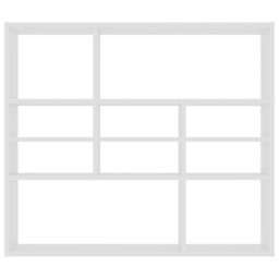 Berkfield Home Wall Shelf White 90x16x78 cm Engineered Wood - Size: 90 x 16 x 78 cm - thumbnail 4
