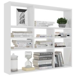 Berkfield Home Wall Shelf White 90x16x78 cm Engineered Wood - Size: 90 x 16 x 78 cm - thumbnail 3