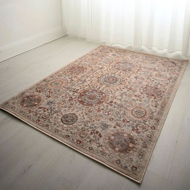 The Rug Shop UK Beige Traditional Abstract Polypropylene Easy To Clean Area Rug - Size: 200 cm x 290 cm - image 1
