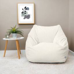 rucomfy Beanbags rucomfy Indoor Large Snuggle Bean Bag Chair - Adults Jumbo Cord in Ivory - thumbnail 5