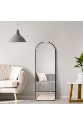 H&O Direct Long Full Length Wall Mirror For Dressing in Black - thumbnail 2