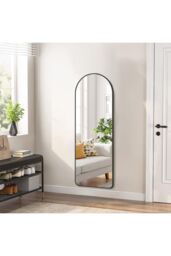 H&O Direct Long Full Length Wall Mirror For Dressing in Black