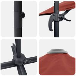 Berkfield Home Modern Cantilever Umbrella Terracotta Polyester, Steel Large in Burnt Orange - thumbnail 9