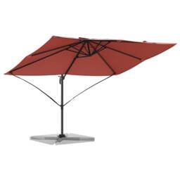 Berkfield Home Modern Cantilever Umbrella Terracotta Polyester, Steel Large in Burnt Orange - thumbnail 1