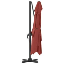 Berkfield Home Modern Cantilever Umbrella Terracotta Polyester, Steel Large in Burnt Orange - thumbnail 7