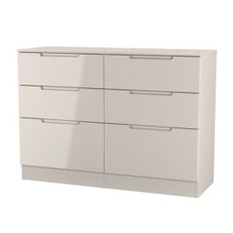 Ready Assembled 2 U Lucca 6 Drawer Wide Chest (Ready Assembled) in Taupe - thumbnail 4