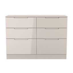 Ready Assembled 2 U Lucca 6 Drawer Wide Chest (Ready Assembled) in Taupe - thumbnail 2