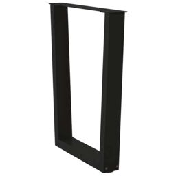 Berkfield Home Dining Table Legs V-Shape 2 pcs Black 70x(72-73.3) cm Steel - thumbnail 5