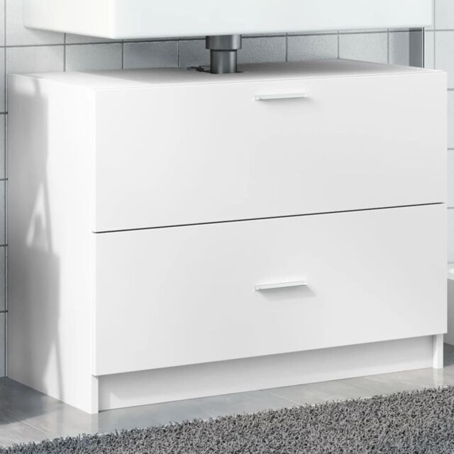 Berkfield Home Sink Cabinet White 78x37x59 cm Engineered Wood - Size: 78 x 37 x 59 cm - image 1