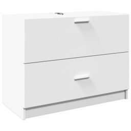 Berkfield Home Sink Cabinet White 78x37x59 cm Engineered Wood - Size: 78 x 37 x 59 cm - thumbnail 2