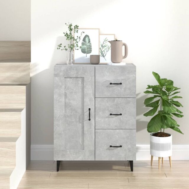 Berkfield Home Sideboard Concrete Grey 69.5x34x90 cm Engineered Wood - image 1