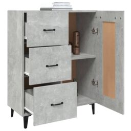 Berkfield Home Sideboard Concrete Grey 69.5x34x90 cm Engineered Wood - thumbnail 4