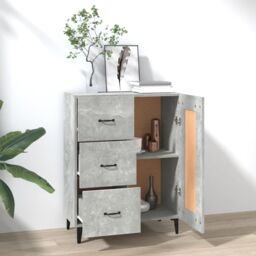 Berkfield Home Sideboard Concrete Grey 69.5x34x90 cm Engineered Wood - thumbnail 3