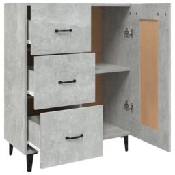 Berkfield Home Sideboard Concrete Grey 69.5x34x90 cm Engineered Wood - thumbnail 6