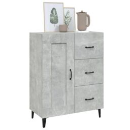 Berkfield Home Sideboard Concrete Grey 69.5x34x90 cm Engineered Wood - thumbnail 5