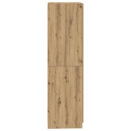 Berkfield Home Wardrobe Artisan Oak 80x52x180 cm Engineered Wood in Brown - Size: 80 x 52 x 180 cm - thumbnail 5