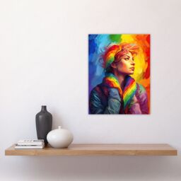 "Artery8 Wall Art Print Pride In Pride LGBTQIA Rainbow Inclusive Contemporary Artwork Poster - Size: W12"" x H16""" - thumbnail 4