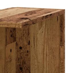 Berkfield Home Wall Corner Shelf Old Wood 36.5x36.5x140 cm Engineered Wood in Brown - thumbnail 7