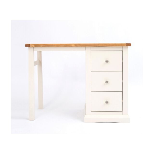 Cabinet Bits Castelli 3 Drawer Desk - Dressing Table Chrome Knob in Off-White - image 1