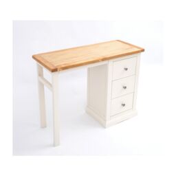Cabinet Bits Castelli 3 Drawer Desk - Dressing Table Chrome Knob in Off-White - thumbnail 3