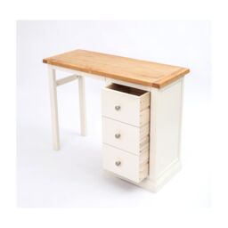 Cabinet Bits Castelli 3 Drawer Desk - Dressing Table Chrome Knob in Off-White - thumbnail 4