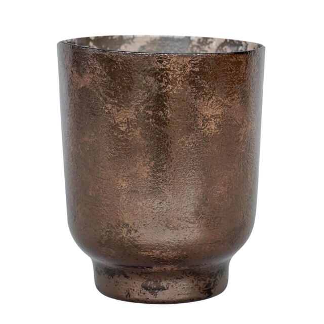Ivyline Metallic Bronze Glass Holder H19Cm W15.5Cm - image 1