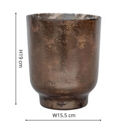 Ivyline Metallic Bronze Glass Holder H19Cm W15.5Cm - thumbnail 4