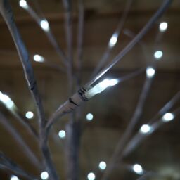 Samuel Alexander 1.8m (6ft) Light up White Christmas Birch Tree with 80 Ice White LEDs - thumbnail 5