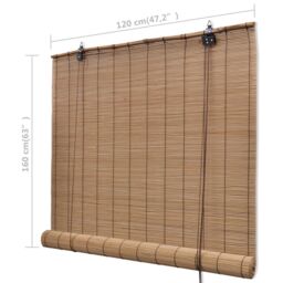 Berkfield Home Brown Bamboo Roller Blinds 120 x 160 cm - thumbnail 6